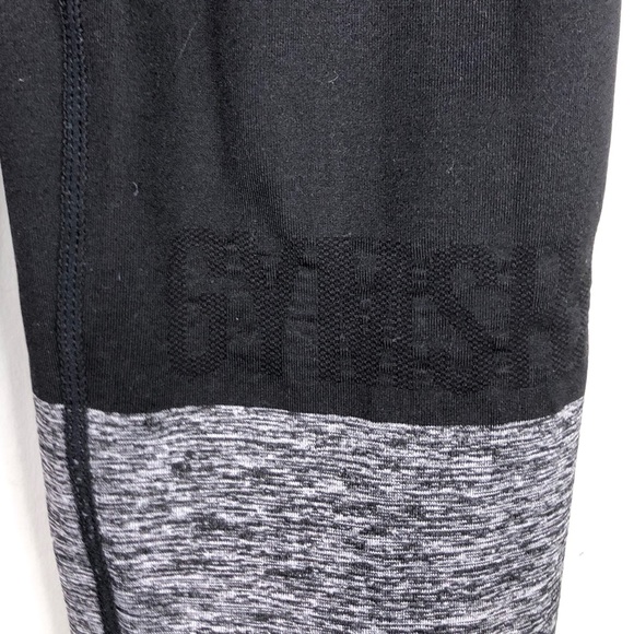 Gym Shark Seamless Two Toned Leggings Black Grey - Picture 5 of 5